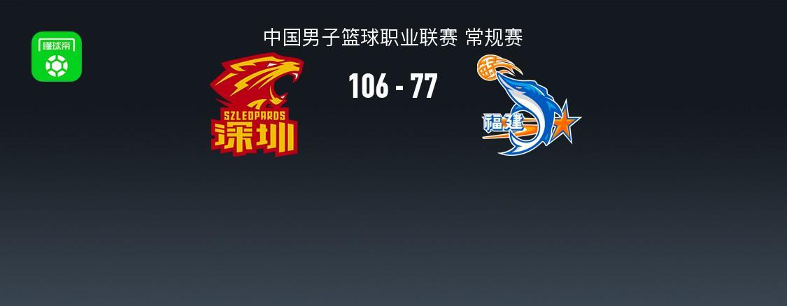 星空体育-CBA战报：深圳106-77大胜福建取CBA5连胜，特奎维恩-史密斯24+11+5